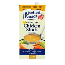 Kitchen Basics Unsalted Chicken Stock - 32 Oz