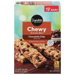 Signature Select Granola Bars Chewy Chocolate Chip - 18-0.84 Oz