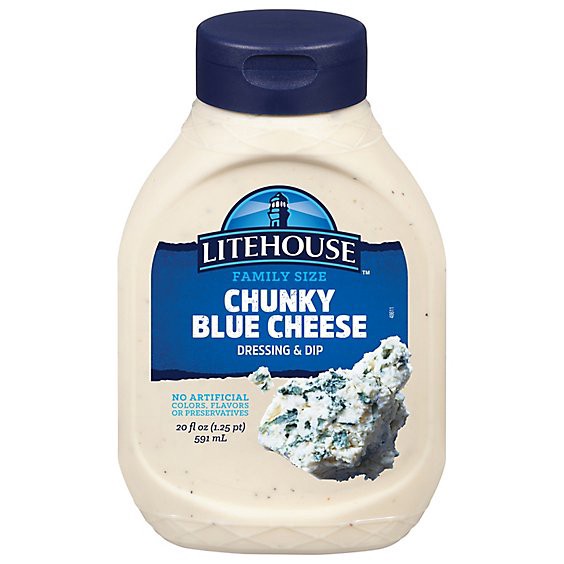 slide 1 of 12, Litehouse Dressing & Dip Chunky Blue Cheese Family Size - 20 Oz, 20 fl oz