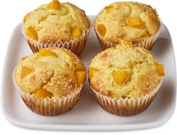 Bakery Peach Muffins 4 Count - Each