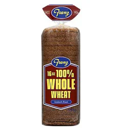 Franz Sandwich Bread Premium 100% Whole Wheat - 16 Oz