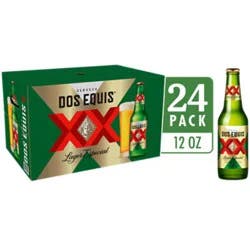 Dos Equis Mexican Lager Beer Bottles - 24-12 Fl. Oz.