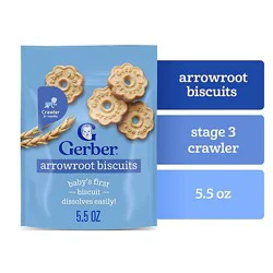 Gerber Arrowroot Biscuit Snack Bag For Baby - 5.5 Oz