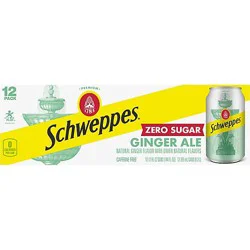 Schweppes Soda Ginger Ale Diet - 12-12 Fl. Oz.
