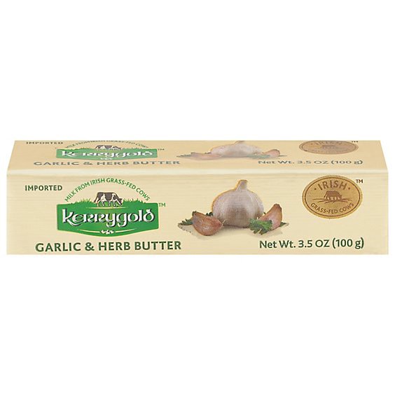 slide 1 of 1, Kerrygold Irish Butter Garlic & Herb - 3.50 Oz, 3.5 oz