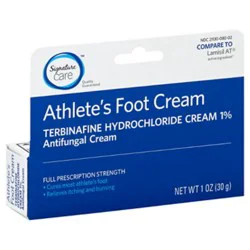 Signature Select/care Athletes Foot Cream Terbinafine Hydrochloride 1% Antifungal Full Strength - 1 Oz