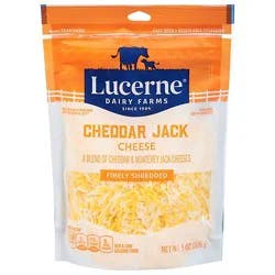 Lucerne Cheese Finely Shredded Cheddar Jack - 8 Oz