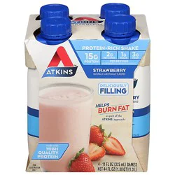 Atkins Shake Strawberry - 4-11 Fl. Oz.