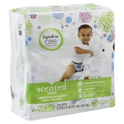 Signature Care Scented Wipes Cucumber & Green Tea Scent