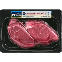 Great Range Steaks Sirloin Bison - 12 Oz