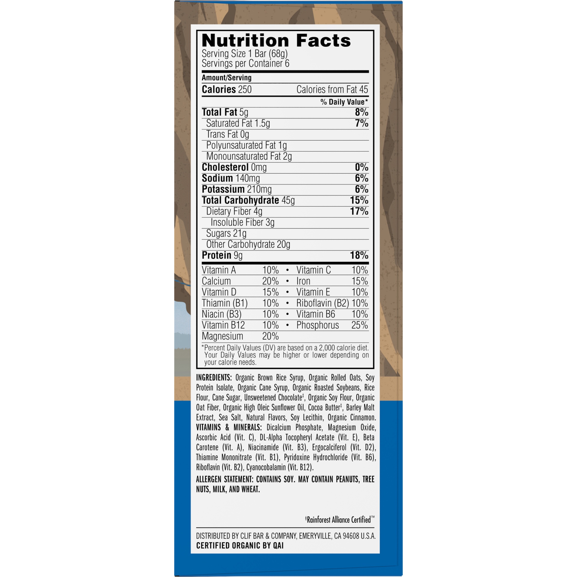slide 8 of 15, CLIF Chocolate Chip Bars, 6 ct; 2.4 oz