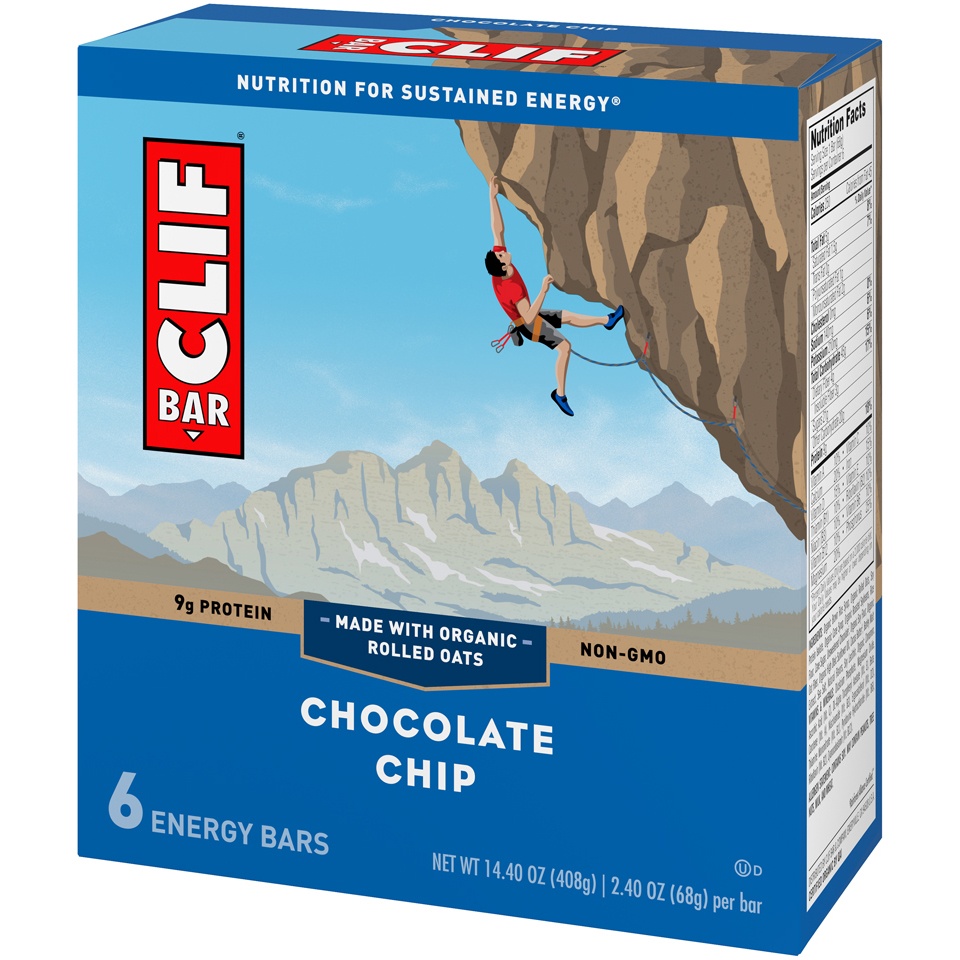 slide 12 of 15, CLIF Chocolate Chip Bars, 6 ct; 2.4 oz