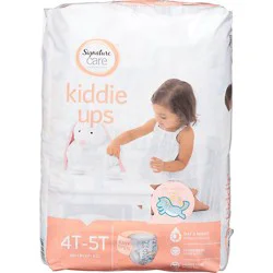 Signature Select/care Kiddie Ups Refastenable Girl Training Pants 4t 5t - 19 Count