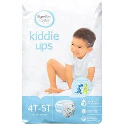 Signature Select/care Kiddie Ups Refastenable Girl Training Pants 4t 5t - 19 Count