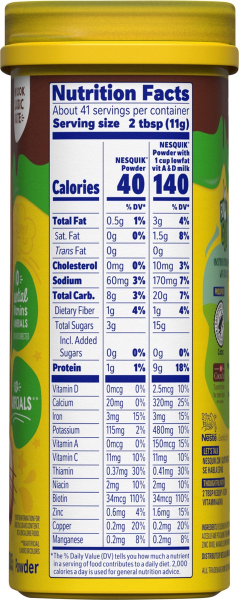 slide 6 of 11, Nesquik No Sugar Added Chocolate Flavor Powder Canister - 16 Oz., 16 oz