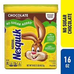 Nesquik No Sugar Added Chocolate Flavor Powder Canister - 16 Oz.
