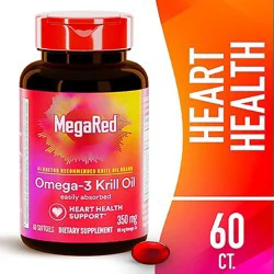 Megared Dietary Supplement Omega 3 Krill Oil 350mg/softgel - 60 Count
