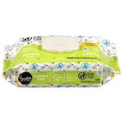 Signature Select/care Wipes Scented - 72 Count