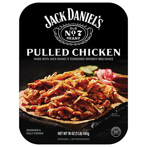 slide 1 of 8, Jack Daniel's Pulled Chicken Seasoned & Cooked White Meat - 16 Oz, 16 oz