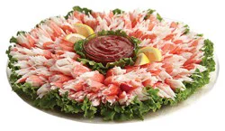 Seafood Counter Party Tray Neptunes Crab Classic Medium W/ Surimi Alaskan Snow Crab Legs - Each
