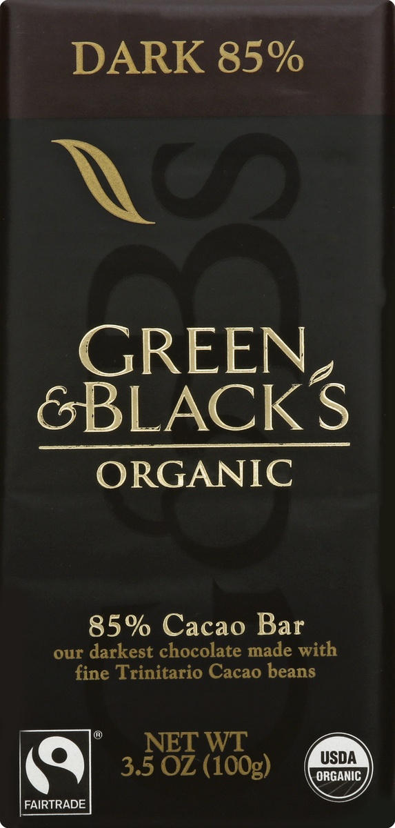 slide 5 of 6, Green & Black's Organic 85% Dark Chocolate Bar, 3.5 oz