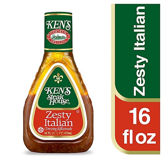 slide 1 of 14, Kens Steak House Dressing Zesty Italian - 16 Fl. Oz., 16 fl oz