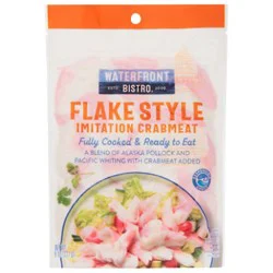 Waterfront Bistro Crabmeat Imitation Flake Style Fully Cooked - 8 Oz