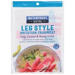 Waterfront Bistro Crabmeat Imitation Leg Style Fully Cooked - 8 Oz