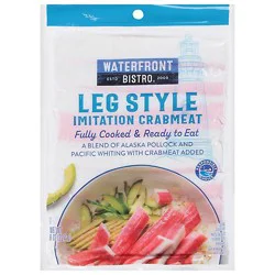 Waterfront Bistro Crabmeat Imitation Leg Style Fully Cooked - 8 Oz