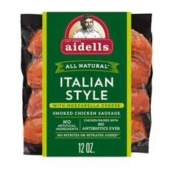 Aidells Smoked Chicken Sausage Italian Style With Mozzarella Cheese - 12 Oz
