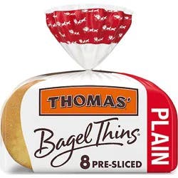 Thomas' Plain Bagel Thins 8 Count - 13 Oz