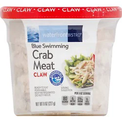 Waterfront Bistro Crab Meat Claw Wild Caught Ready To Eat - 8 Oz