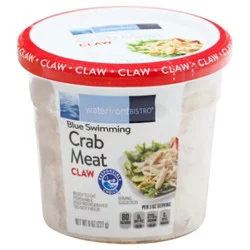 Waterfront Bistro Crab Meat Claw Wild Caught Ready To Eat - 8 Oz