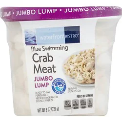Waterfront Bistro Crab Meat Jumbo Lump Wild Caught Ready To Eat - 8 Oz