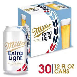 Miller Light Beer Lager 2.8% Abv Cans - 30-12 Fl. Oz.
