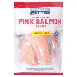 Waterfront Bistro Boneless Skin On Wild Alaskan Pink Salmon Fillets - 32 Oz
