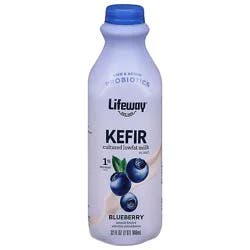 Lifeway Kefir Cultured Milk Smoothie Lowfat Blueberry - 32 Fl. Oz.