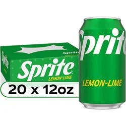Sprite Soda Pop Lemon Lime Pack In Cans - 20-12 Fl. Oz.