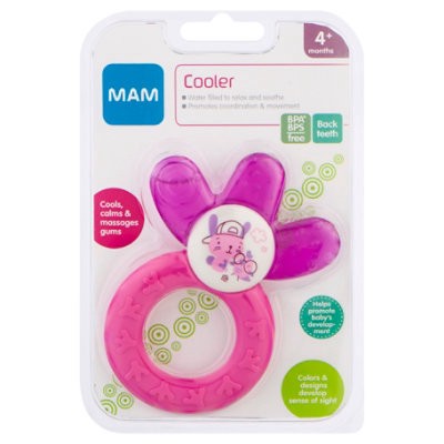 slide 1 of 1, Mam Teether Cooler 4 Months Plus - 1 Count, 1 ct