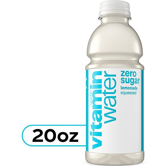 slide 1 of 3, Vitaminwater Zero Water Beverage Nutrient Enhanced Squeezed Lemonade - 20 Fl. Oz., 20 fl oz