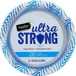 Signature Select Bowls Paper Coated Ultra Strong 20 Ounces Wrapper - 26 Count