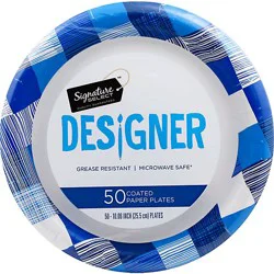 Signature Select Designer 10 Inch Plates - 50 Count