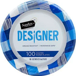 Signature Select Designer 8 Inch Plates - 100 Count