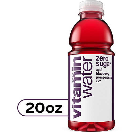 slide 1 of 11, Vitaminwater Zero Water Beverage Nutrient Enhanced Xxx Acai Blueberry Pomegranate - 20 Fl. Oz., 20 fl oz