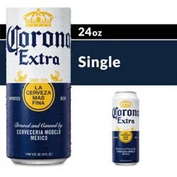 Corona Extra Lager Mexican Beer Can - 24 Fl. Oz.