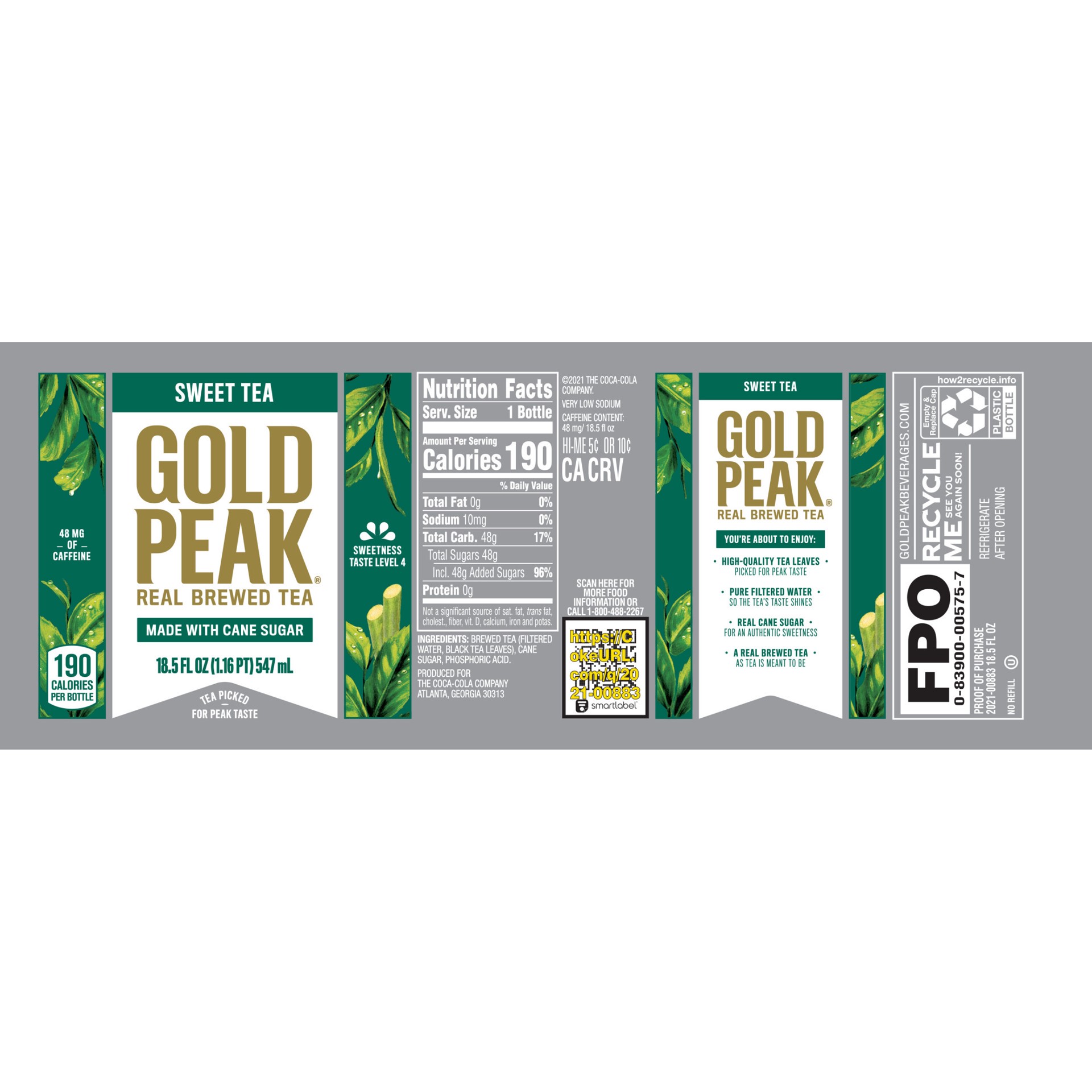 slide 9 of 12, Gold Peak Tea Black Iced Sweetened - 18.5 Fl. Oz., 18.5 fl oz