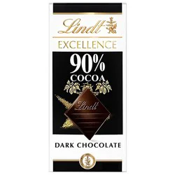 Lindt Excellence 90% Cocoa Dark Chocolate Candy Bar - 3.5 Oz