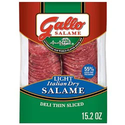 Gallo Salame Deli Thin Sliced Light Italian Dry Salame - 15.2 Oz