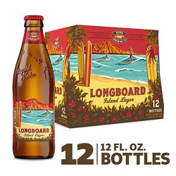 Kona Longboard Island Lager Beer Bottles - 12-12 Fl. Oz.