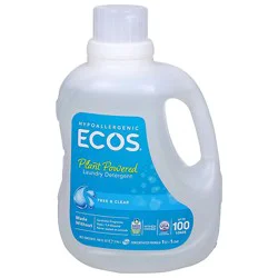 Ecos Laundry Detergent Liquid With Built In Fabric Softener 2x Free & Clear Jug - 100 Fl. Oz.